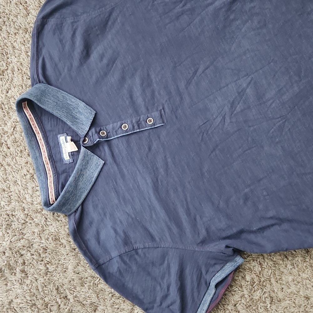 Carbon2cobalt Polo Men's 2XL XXL Cotton Blue-Gray EUC